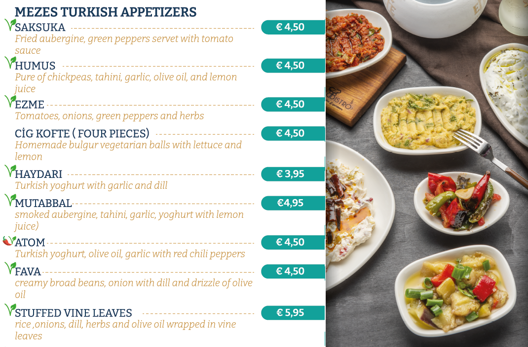 MEZES TURKISH APPETIZERS